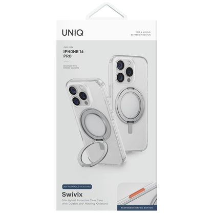 Uniq Swivix 360 Rotating Kickstand Case for iPhone 16 Pro - Clear_3