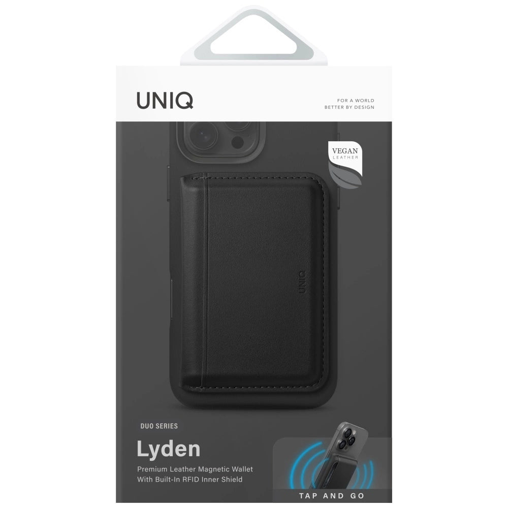 Uniq Lyden DS RFID Magnetic Wallet with Phone Stand - Black_3
