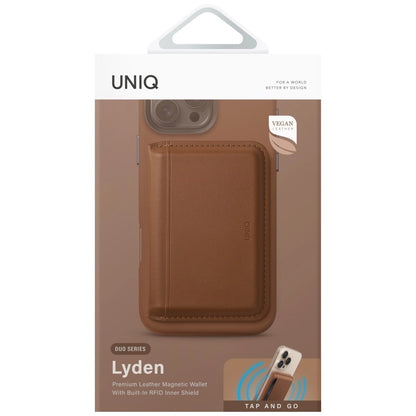 Uniq Lyden DS RFID Magnetic Wallet with Phone Stand - Brown_3