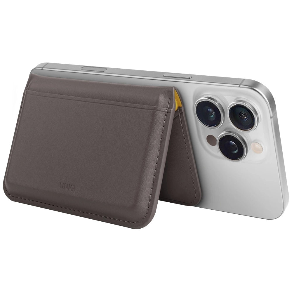 Uniq Lyden DS RFID Magnetic Wallet with Phone Stand - Gray_2