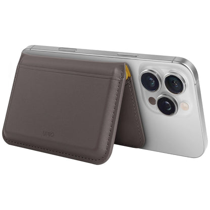 Uniq Lyden DS RFID Magnetic Wallet with Phone Stand - Gray_2