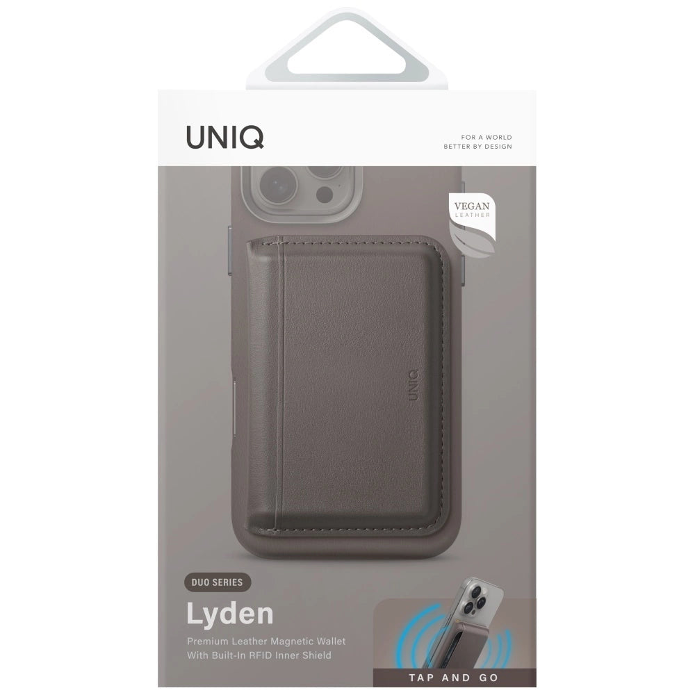 Uniq Lyden DS RFID Magnetic Wallet with Phone Stand - Gray_3