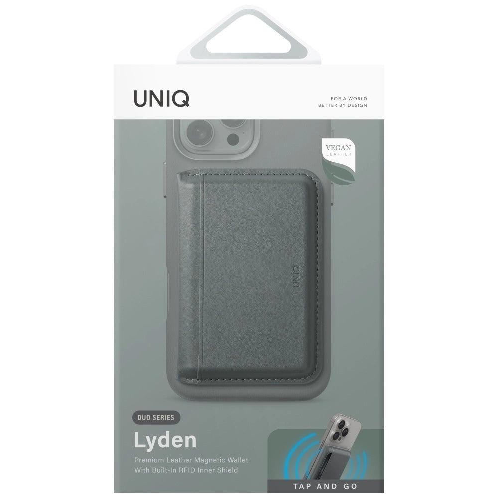 Uniq Lyden DS RFID Magnetic Wallet with Phone Stand - Green_3