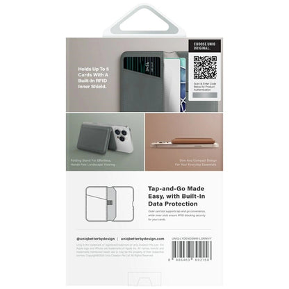 Uniq Lyden DS RFID Magnetic Wallet with Phone Stand - Green_4
