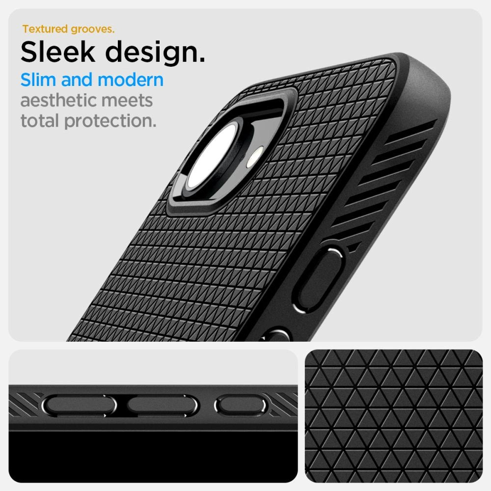Spigen Liquid Air Mag MagSafe iPhone 16e Case - Matte Black_12