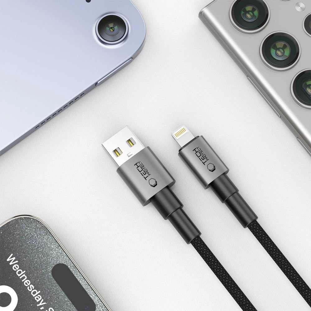 Tech-Protect Ultraboost DNA USB-A / Lightning cable 12W/2.4A 25 cm - gray_3