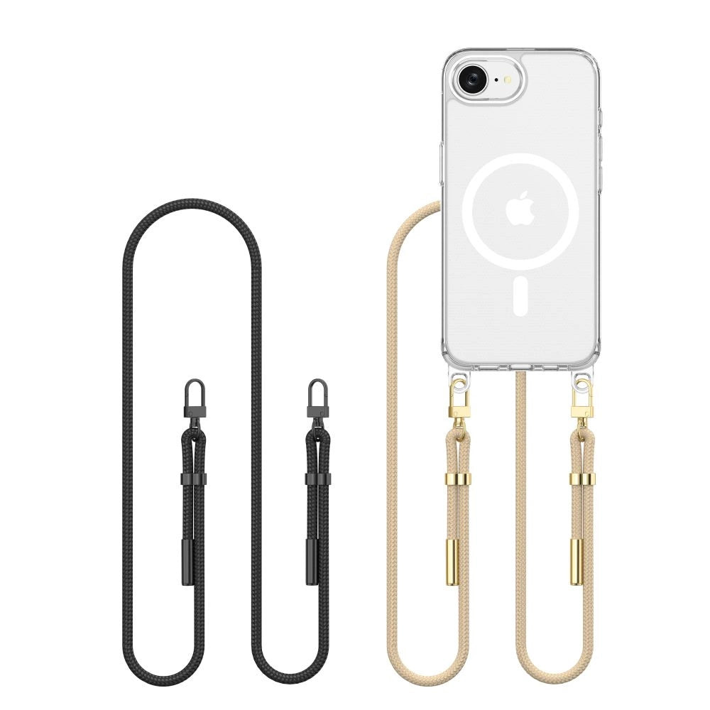 Tech-Protect FlexAir Chain MagSafe iPhone 16e Case - Black/Beige_0