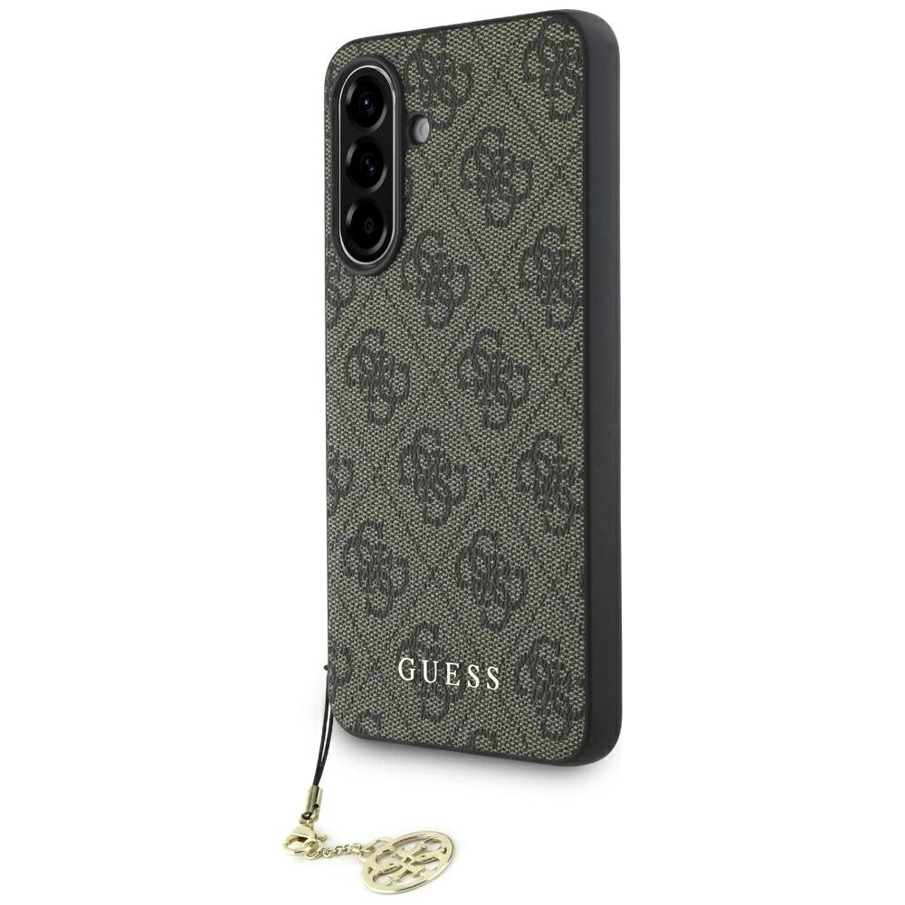 Guess 4G Charms Collection Case for Samsung Galaxy A56 - Brown_0