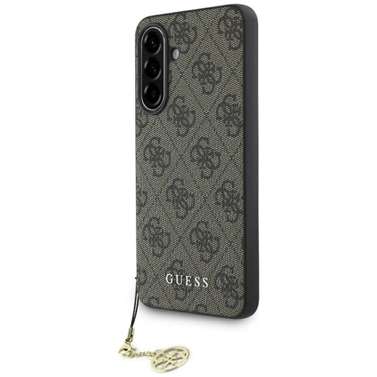 Guess 4G Charms Collection Case for Samsung Galaxy A56 - Brown_0