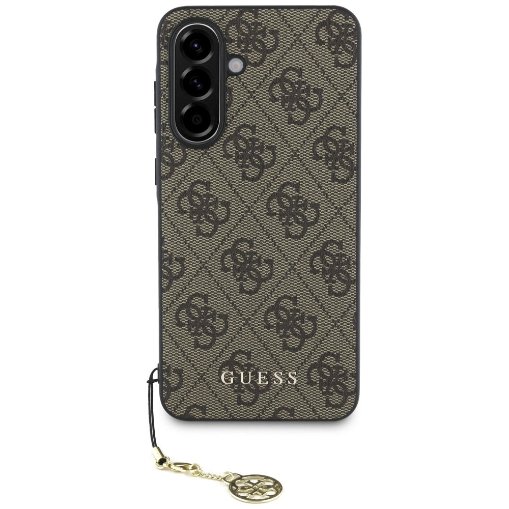 Guess 4G Charms Collection Case for Samsung Galaxy A56 - Brown_1