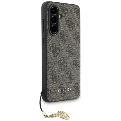 Guess 4G Charms Collection Case for Samsung Galaxy A56 - Brown_2