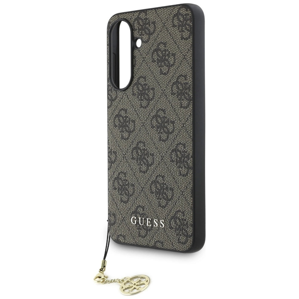 Guess 4G Charms Collection Case for Samsung Galaxy A56 - Brown_4