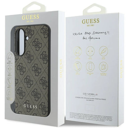 Guess 4G Charms Collection Case for Samsung Galaxy A56 - Brown_6