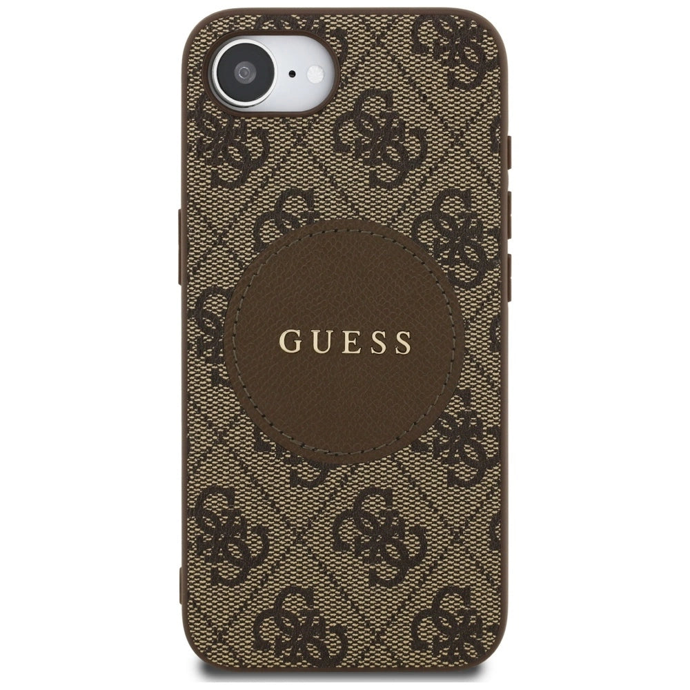 Guess 4G Circle Classic Logo MagSafe case for iPhone 16e - brown_2