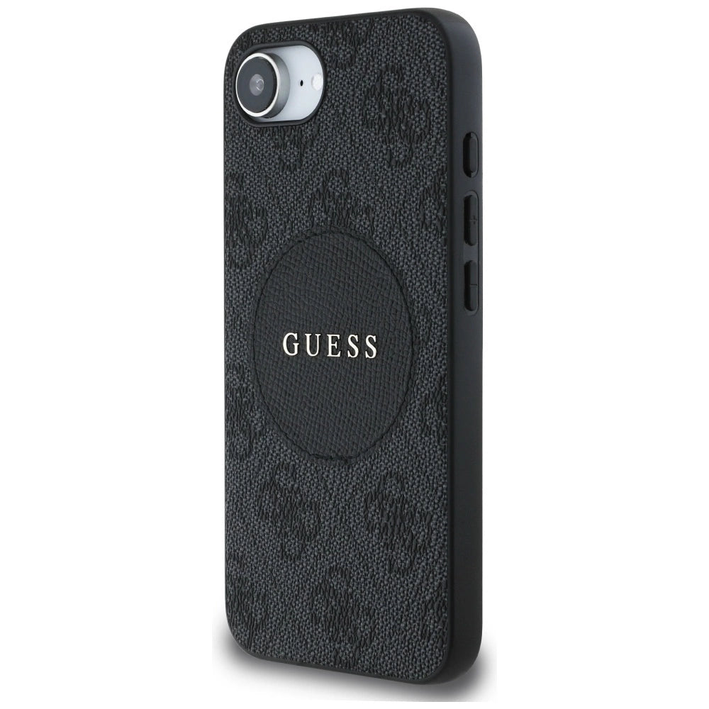 Guess 4G Circle Classic Logo MagSafe case for iPhone 16e - black_1