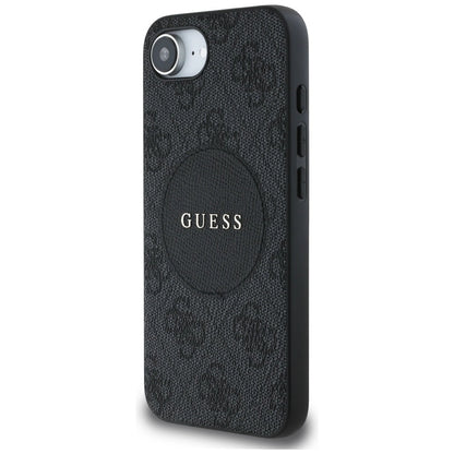 Guess 4G Circle Classic Logo MagSafe case for iPhone 16e - black_1