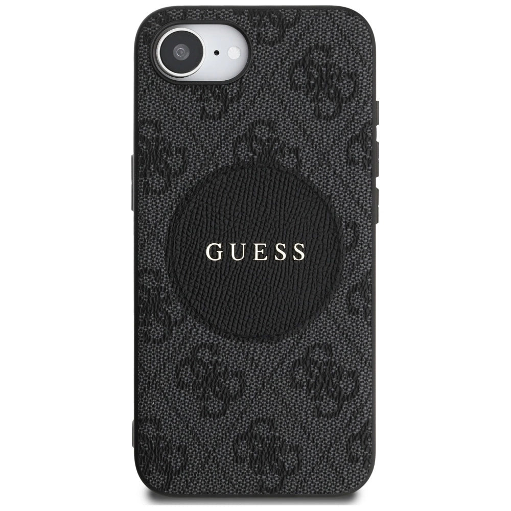 Guess 4G Circle Classic Logo MagSafe case for iPhone 16e - black_2