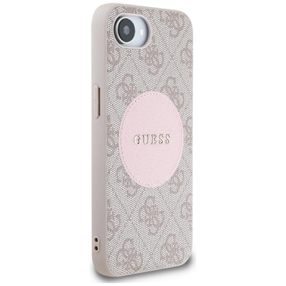 Guess 4G Circle Classic Logo MagSafe case for iPhone 16e - pink_3