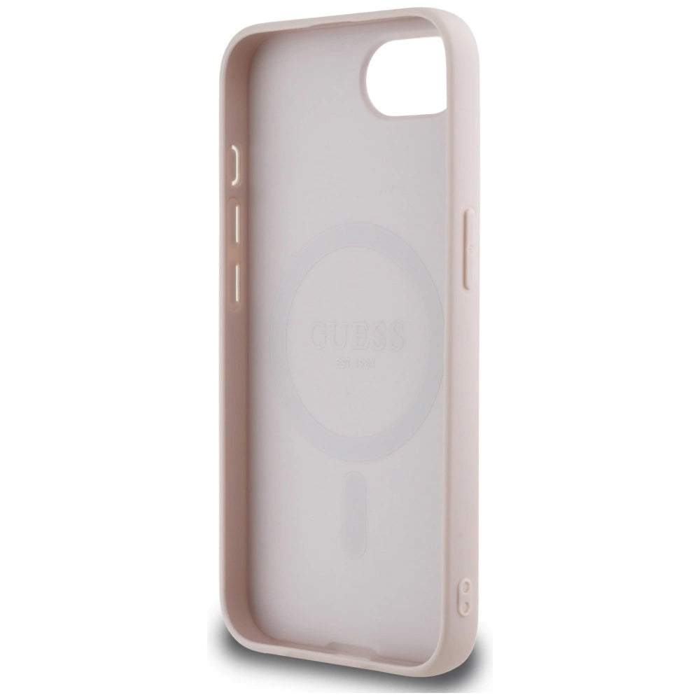 Guess 4G Circle Classic Logo MagSafe case for iPhone 16e - pink_6