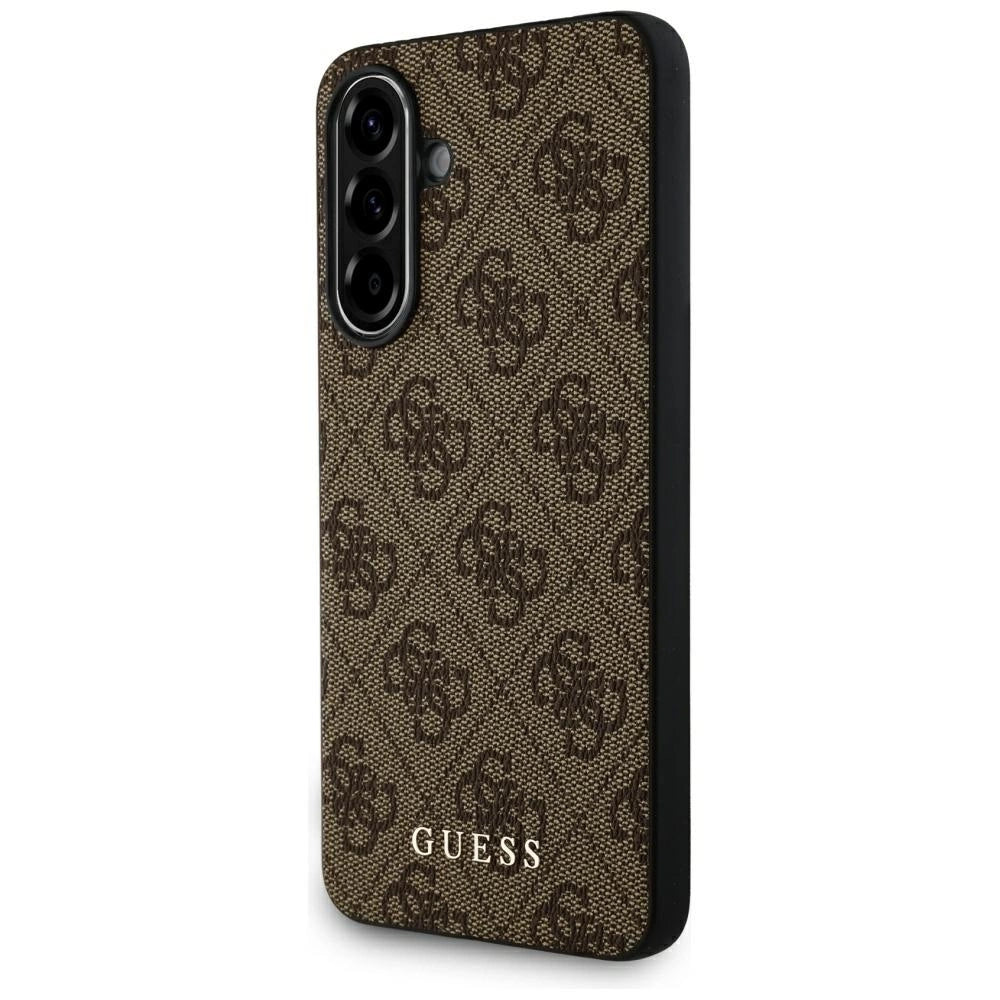 Guess 4G Metal Gold Logo Case for Samsung Galaxy A36 - Brown_0