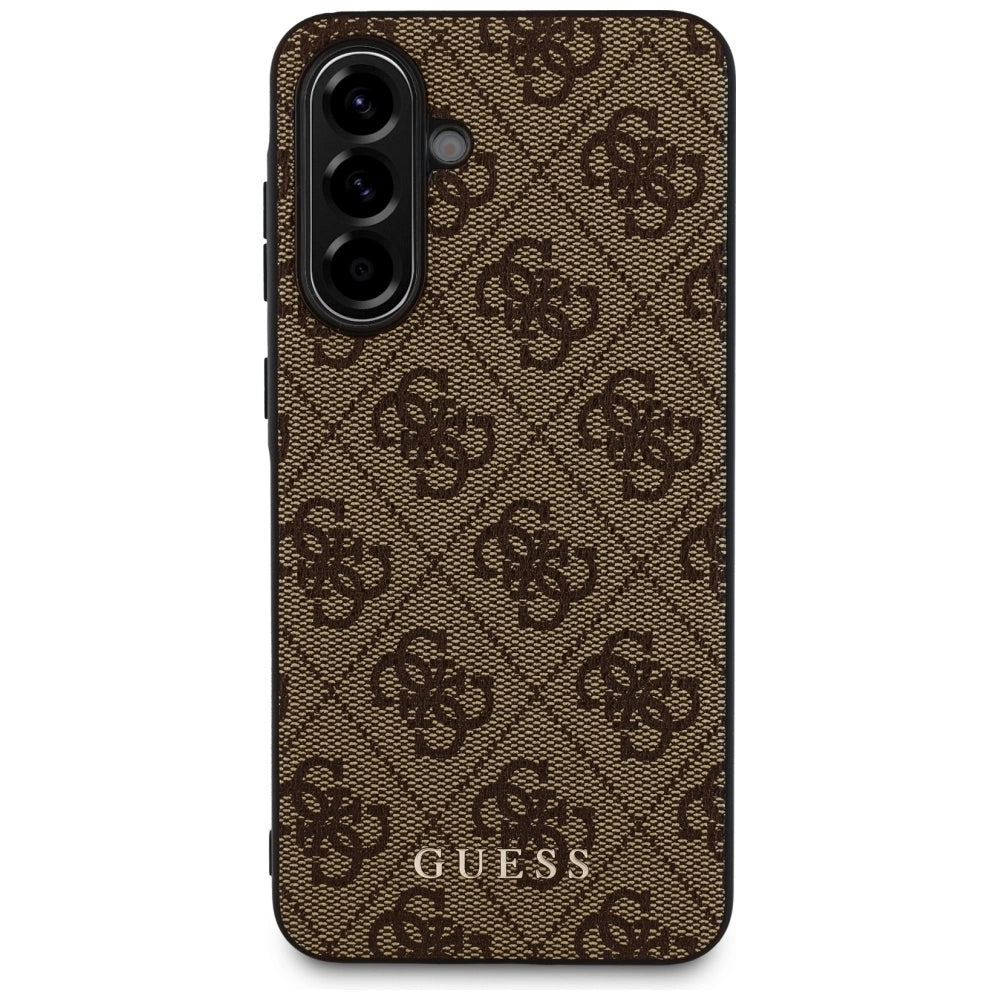 Guess 4G Metal Gold Logo Case for Samsung Galaxy A36 - Brown_1