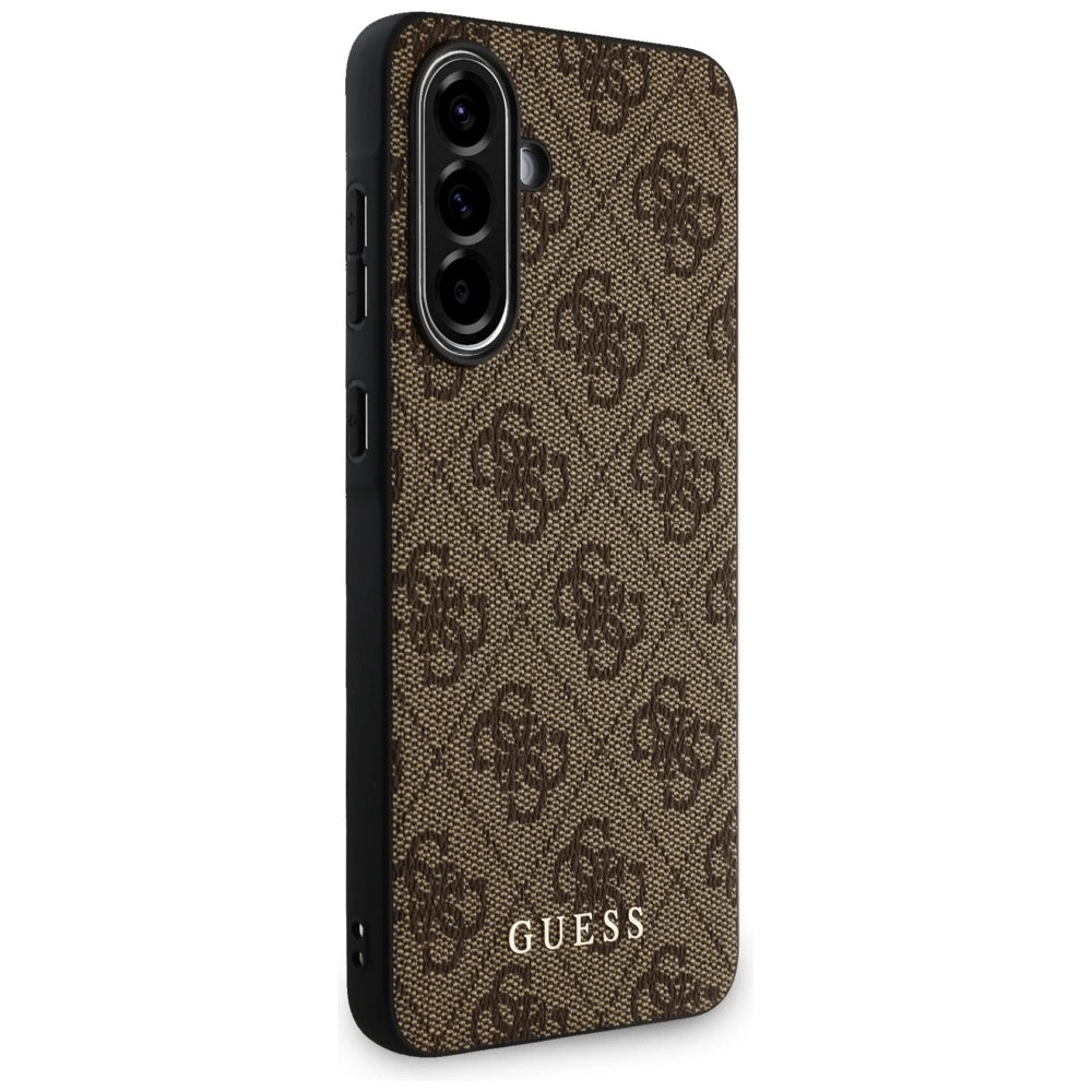 Guess 4G Metal Gold Logo Case for Samsung Galaxy A36 - Brown_2