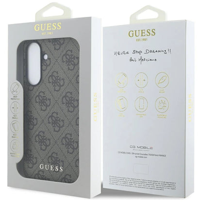 Guess 4G Metal Gold Logo Case for Samsung Galaxy A36 - Brown_6