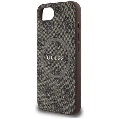 Guess 4G Ring Classic Logo MagSafe iPhone 16e Case - Brown_5