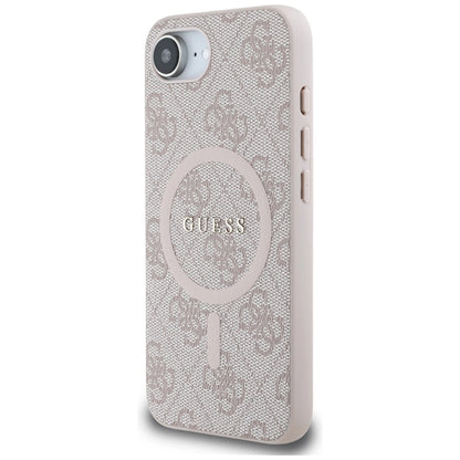 Guess 4G Ring Classic Logo MagSafe iPhone 16e Case - Pink_1