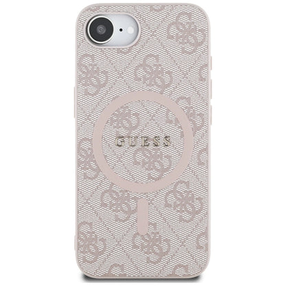 Guess 4G Ring Classic Logo MagSafe iPhone 16e Case - Pink_2