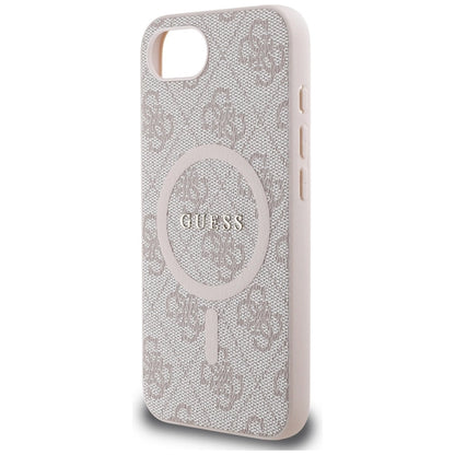 Guess 4G Ring Classic Logo MagSafe iPhone 16e Case - Pink_5