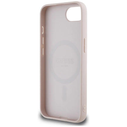 Guess 4G Ring Classic Logo MagSafe iPhone 16e Case - Pink_6