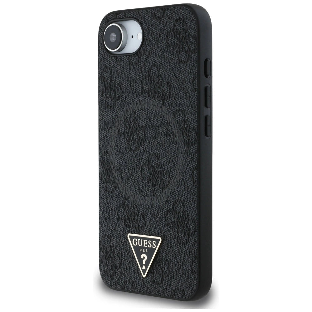 Guess 4G Ring Triangle Logo MagSafe case for iPhone 16e - black_1