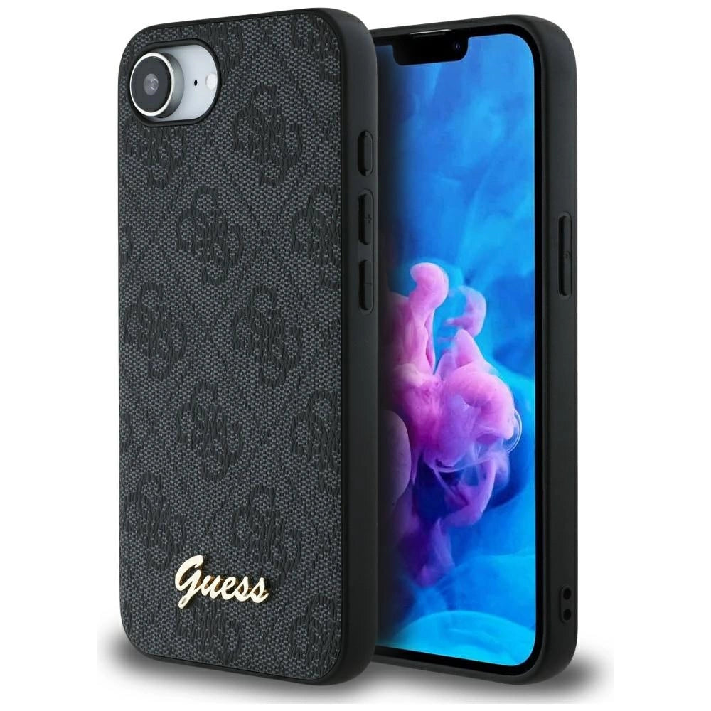 Guess 4G Script Logo MagSafe case for iPhone 16e - black_0