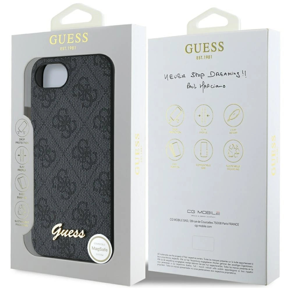 Guess 4G Script Logo MagSafe case for iPhone 16e - black_7