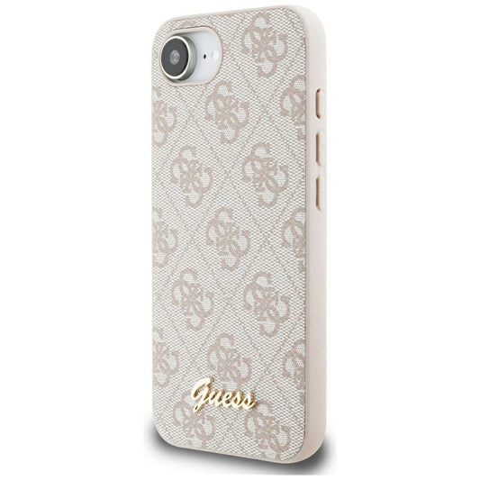 Guess 4G Script Logo MagSafe iPhone 16e Case - Pink_0