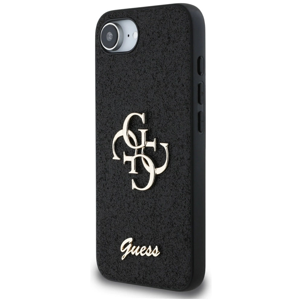 Guess Fixed Glitter Big 4G case for iPhone 16e - black_1