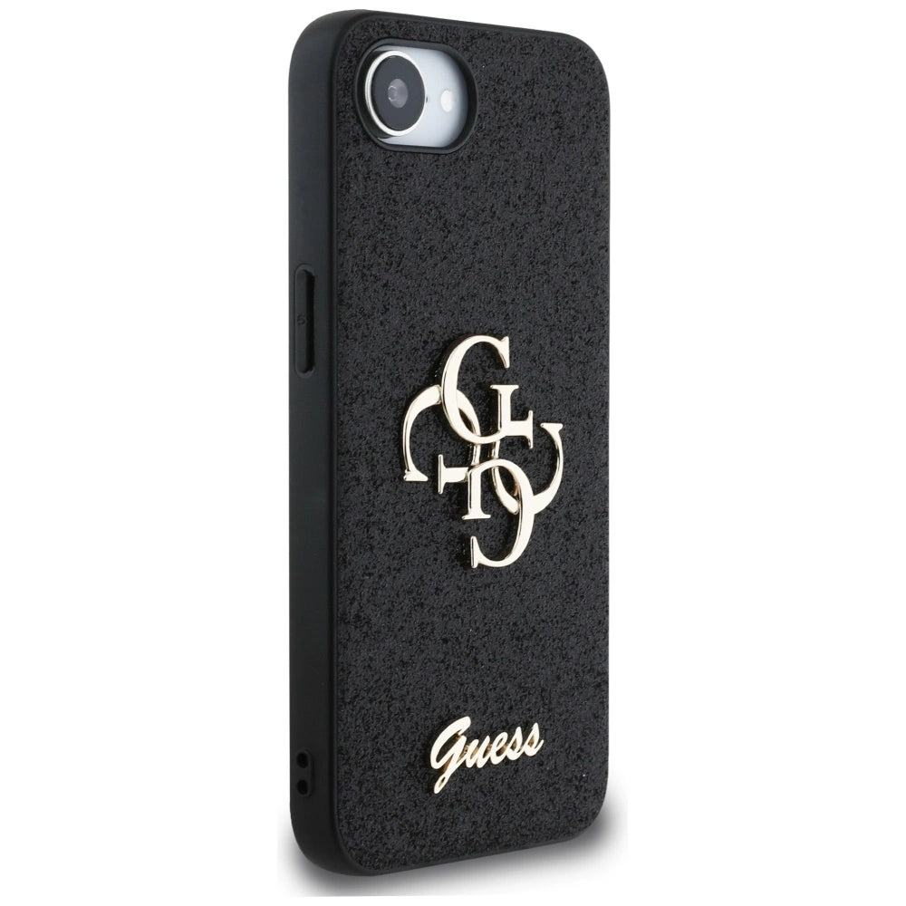 Guess Fixed Glitter Big 4G case for iPhone 16e - black_3