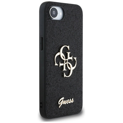 Guess Fixed Glitter Big 4G case for iPhone 16e - black_3
