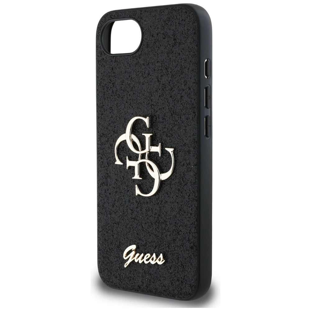 Guess Fixed Glitter Big 4G case for iPhone 16e - black_5