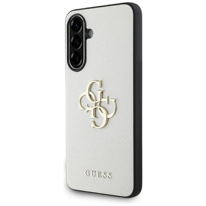 Guess Grained Big 4G Logo Small Classic Logo case for Samsung Galaxy A56 - beige_0