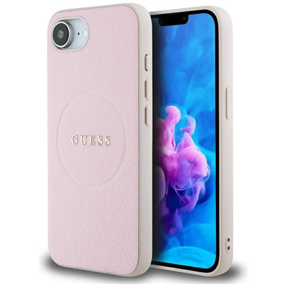 Guess Grained Ring MagSafe iPhone 16e Case - Pink_0