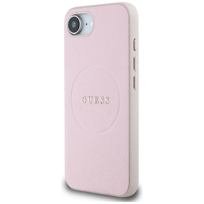 Guess Grained Ring MagSafe iPhone 16e Case - Pink_1