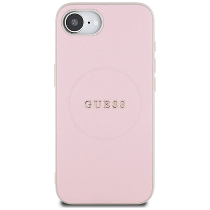 Guess Grained Ring MagSafe iPhone 16e Case - Pink_2