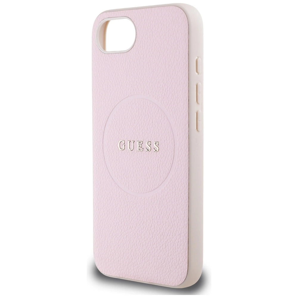 Guess Grained Ring MagSafe iPhone 16e Case - Pink_5