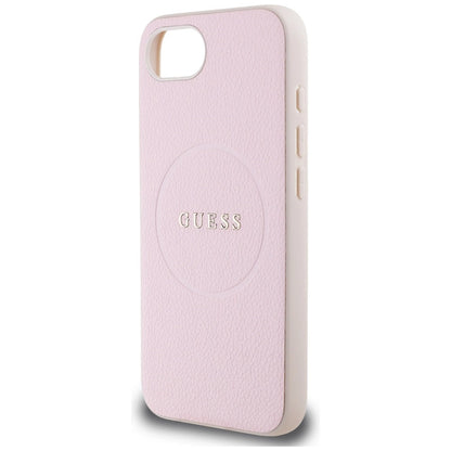 Guess Grained Ring MagSafe iPhone 16e Case - Pink_5