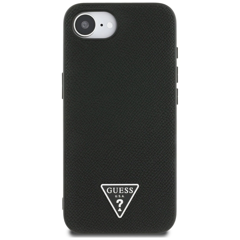Guess Grained Triangle MagSafe case for iPhone 16e - black_2