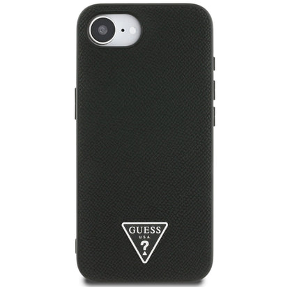 Guess Grained Triangle MagSafe case for iPhone 16e - black_2