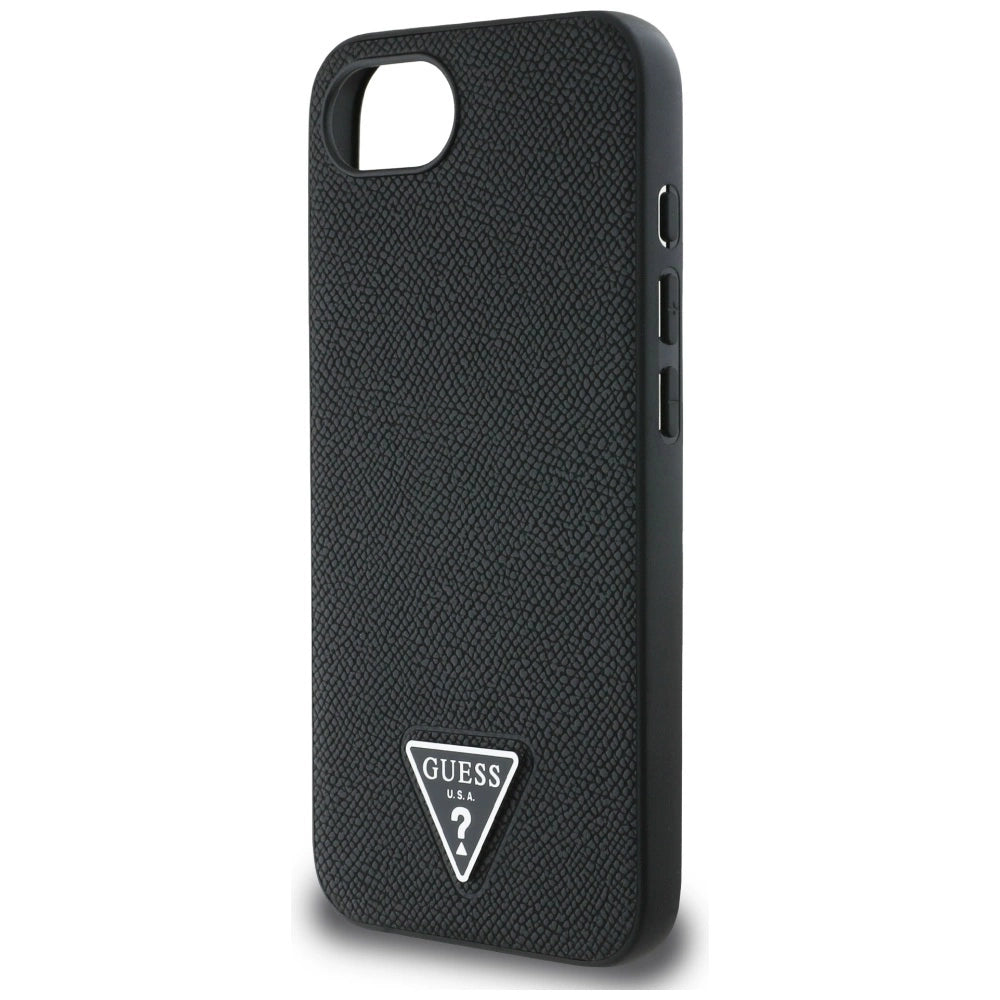 Guess Grained Triangle MagSafe case for iPhone 16e - black_5