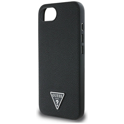 Guess Grained Triangle MagSafe case for iPhone 16e - black_5
